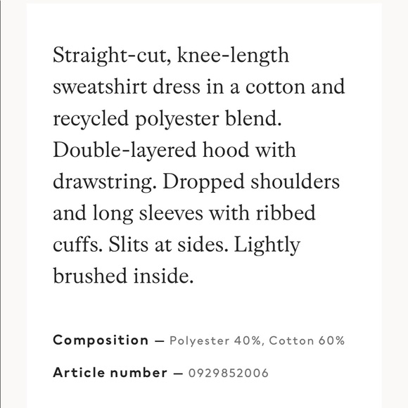 H&M hoodie midi taupe dress - Picture 5 of 5